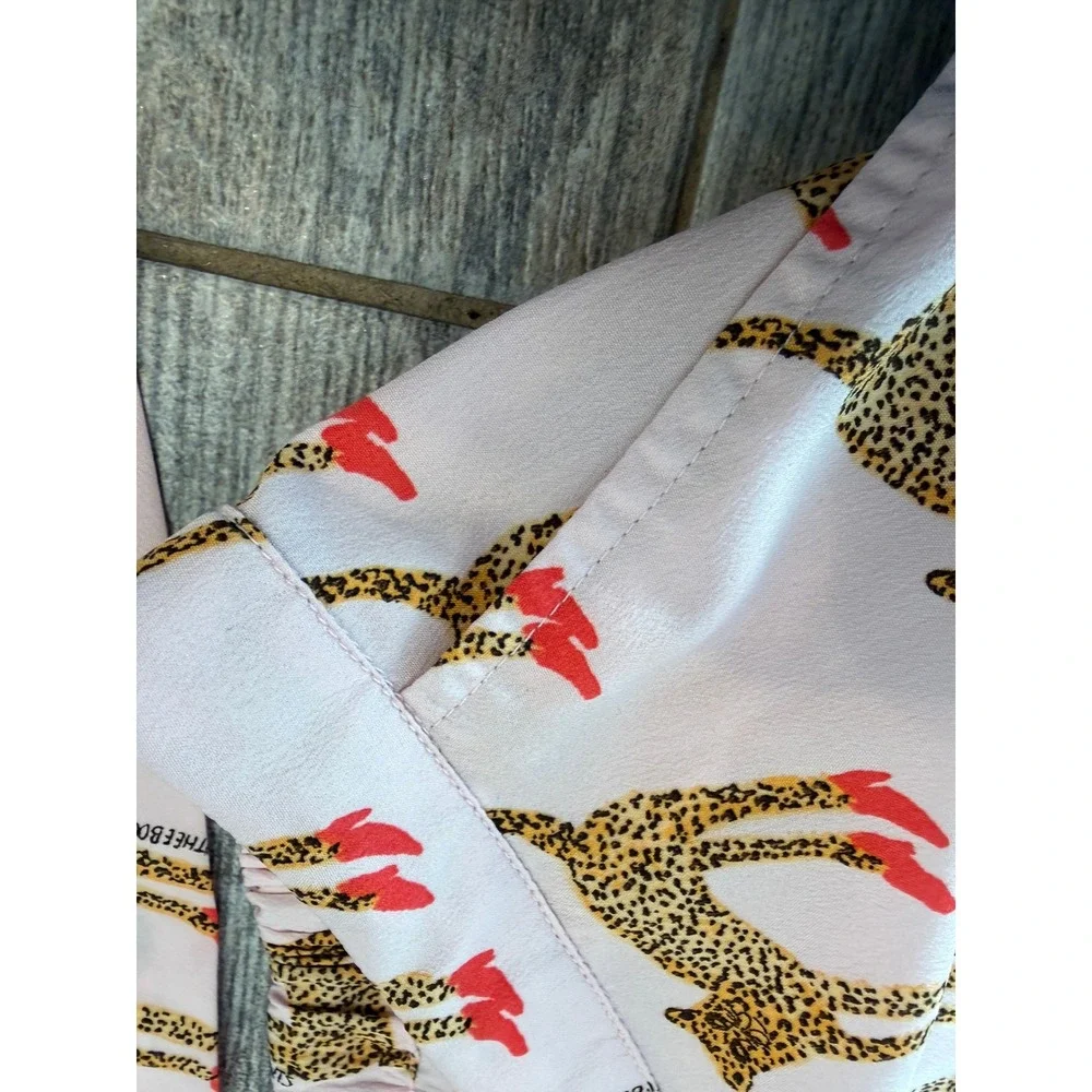 Bouffants & Broken Hearts Pajama Set‎ Medium Leopard Boots RHORI Lounge Shorts